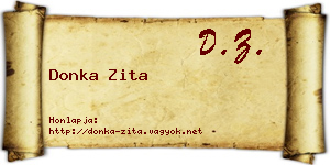 Donka Zita névjegykártya